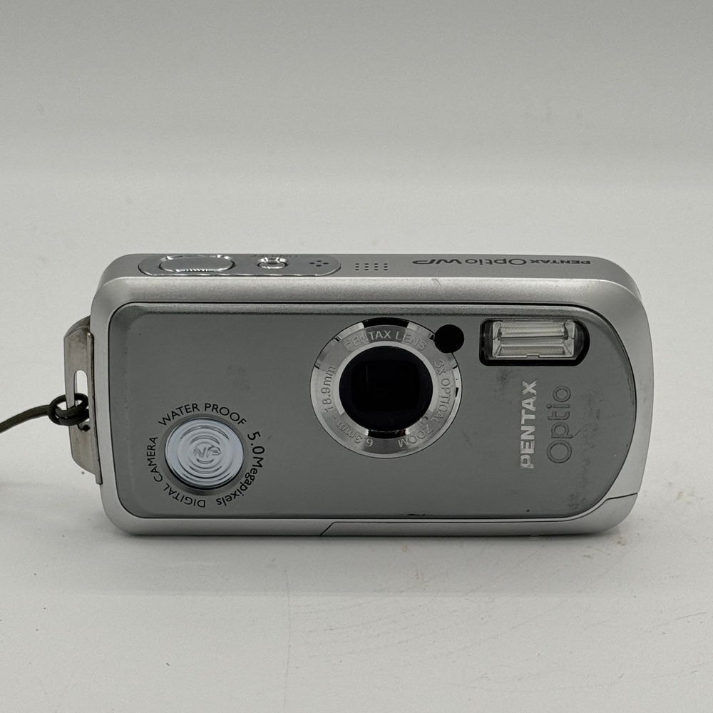 Pentax Optio WP 5.0MP Digital Camera Silver Water Resistant 3x Optical Zoom